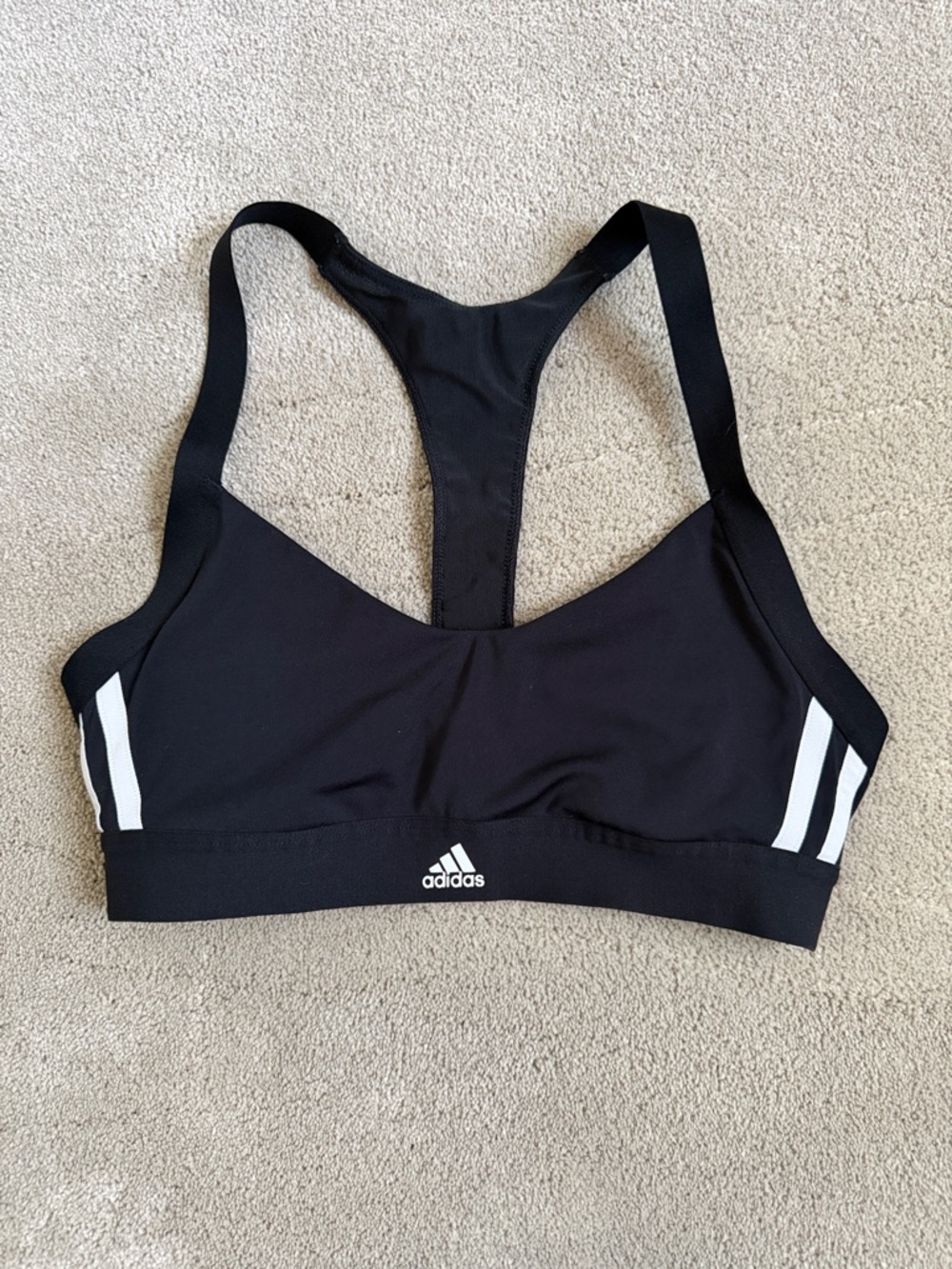 adidas Black and White Racerback Sports Bras Duo - Picture 2 of 5